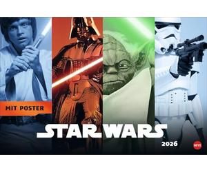 Star Wars Broschur XL Kalender 2026: Praktisch und ein absoluter Hingucker: Terminplaner groß mit den besten Szenen aus den Star Wars Filmen. Viel Platz für Termine für Star Wars Fans.