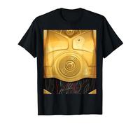 Star Wars C-3PO Halloween Costume T-Shirt, Men, Black, 4X-Large