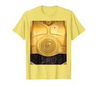 Star Wars C-3PO Halloween Costume T-Shirt, Men, Lemon Yellow, Small