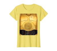 Star Wars C-3PO Halloween Costume T-Shirt, Women, Lemon Yellow, X-Small