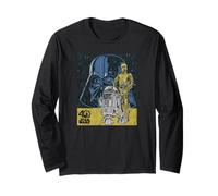 Star Wars C-3PO & R2-D2 Darth Vader Poster Long Sleeve T-Shirt