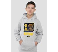 Star Wars C3Po Chewbacca 12Th Birthday Space Youth Kids Pull-Over Hoodie, Athletic Heather Disney Grey 9-11 Years