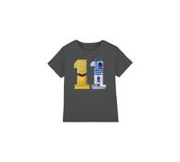 Star Wars C3Po R2D2 11 Kids T-Shirt Charcoal | Size: 3-4 Years Star Wars Charcoal 3-4 Years