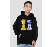 Star Wars C3Po R2D2 11 Youth Kids Pull-Over Hoodie, Black Disney Black 9-11 Years