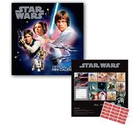 Star Wars Calendar 2026 Mini Square Wall Calendar Classic Star Wars Gift Present with Organising Stickers