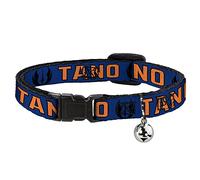 Star Wars Cat Collar, Breakaway Collar with Bell, Star Wars Jedi Order Insignia and Tano Text Blues Orange, 8.5 to 12 Inches 0.5 Inch Wide