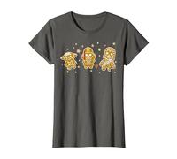 Star Wars Character Gingerbread Portrait T-Shirt, Women, Asphalt Grey, Large