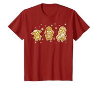 Star Wars Character Gingerbread Portrait T-Shirt, Youth, Cranberry Red, Large