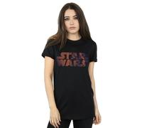 Star Wars Chewbacca Logo Cotton Boyfriend T-Shirt In Black Black 5XL