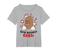 Star Wars Chewbacca Lost Without Chew T-Shirt, Women's Plus, Heather Grey, 4X