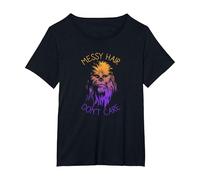 Star Wars Chewbacca Messy Hair Don't Care T-Shirt, Women's Plus, Black, 1X