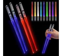 Star Wars Chopsticks, Lightsaber Chopsticks, 2 Pairs, 9 Colours, Luminous Chopsticks, Sushi Sticks, BPA-Free, Washable, Reusable