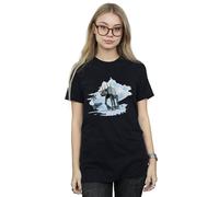 Star Wars Women's Christmas AT-AT Reindeer Cotton Boyfriend T-Shirt in Black | Size: 2XL Star Wars Black 2XL