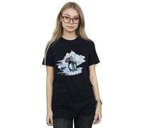 Star Wars Women's Christmas AT-AT Reindeer Cotton Boyfriend T-Shirt in Black | Size: Medium Star Wars Black M