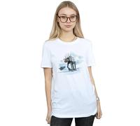 Star Wars Christmas At-At Reindeer Cotton Boyfriend T-Shirt In White White
