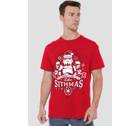 Star Wars Christmas Beginning To Look A Lot Like Sithmas Mens T-Shirt Red Star Wars Red S