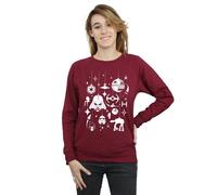Star Wars Christmas Drations Sweatshirt In Burgundy Burgundy M