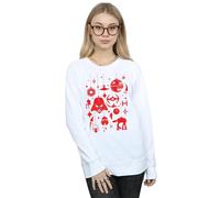 Star Wars Women's Christmas Drations Sweatshirt in White | Size: Large Star Wars White L
