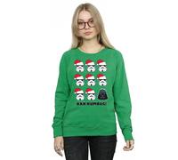 Star Wars Women's Christmas Humbug Sweatshirt in Green | Size: Small Star Wars Green S
