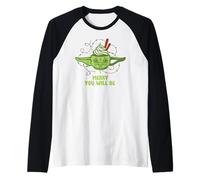 Star Wars Christmas Merry You Will Be Yoda Cocoa Mug Raglan Baseball Tee