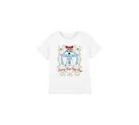 Star Wars Christmas R2D2 Merry Beep Boop Beep Kids T-Shirt White | Size: 12-13 Years Star Wars White 12-13 Years