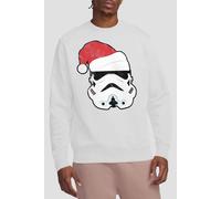 Star Wars Christmas Storm Trooper Santa Sweatshirt White Star Wars White M