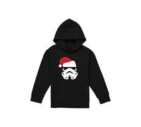 Star Wars Christmas Storm Trooper Santa Youth Kids Pull-Over Hoodie, Black Disney Black 5-6 Years