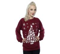 Star Wars Christmas Tree Sweatshirt In Burgundy Burgundy XS