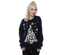 Star Wars Women's Christmas Tree Sweatshirt X-Large Deep Navy