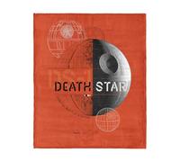 Star Wars Classic Death Star Blueprint Throw Blanket, Ultra-Soft Silk Touch Fleece, Lightweight Warm Galaxy-Themed Bedding for Kids or Adults, Cozy Couch, Bed, or Travel Blanket, 40 x 50 inches