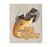 Star Wars Classic Vader's Tie Fighter Throw Blanket, Ultra-Soft Silk Touch Fleece, Lightweight Warm Galaxy-Themed Bedding for Kids or Adults, Cozy Couch, Bed, or Travel Blanket, 40 x 50 inches