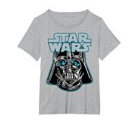 Star Wars Close Up Vader Helmet T-Shirt, Women's Plus, Heather Grey, 2X