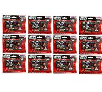 Star Wars Collection 12 x Mystery Blind Bags - Each bag/pack contains either a Star Wars themed keychain, bike tyre cap or lightsaber pencil topper