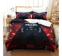 Star Wars Comforter Covers for Boys Girls Duvet Cover 3D Printed Darth Vader Quilt Cover with Zipper Closure with Pillow Cases Soft Microfiber Bedding Set 3 Pieces Single（140x200cm）
