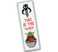 Star Wars Cross Stitch Kit 'The Child: Baby Yoda' - Bookmark Embroidery Kit with 'The Mandalorian: This is The Way' Pattern