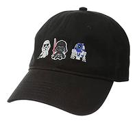 Star Wars Dad Hat, Darth Vader, R2-D2 and Stormtrooper Cotton Adult Baseball Cap with Curved Brim, Black Pixels '22, One Size