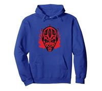 Star Wars Darth Maul Dark Side Villains Head Gothic Flames Pullover Hoodie, Adult Unisex, Royal Blue, Medium