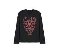 Star Wars Darth Maul Large Face Long Sleeve T-Shirt, Black Black