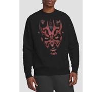 Star Wars Darth Maul Large Face Sweatshirt, Black Star Wars Black L