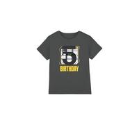 Star Wars Darth Vader 5th Birthday Space Unisex Kids T Shirt, Charcoal, 3-4 Years