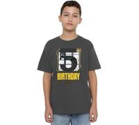 Star Wars Darth Vader 5th Birthday Space Unisex Kids T Shirt, Charcoal, 5-6 Years