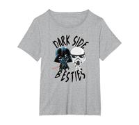 Star Wars Darth Vader and Stormtrooper Best Friend T-Shirt, Women's Plus, Heather Grey, 2X