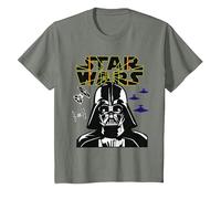 Star Wars Darth Vader Comp Logo T-Shirt, Youth, Olive Heather, Small