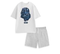 Star Wars Darth Vader Men's White Short Sleeve Short Leg Pyjama Set | Classic Sleepwear Branding | Comfortable Nightwear | Ideal for Movie Fans Merch - Large