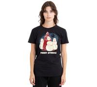 Star Wars Darth Vader Merry Sithmas Christmas Ladies T Shirt, Black, Large