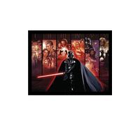 Star Wars Darth Vader Montage Printed Framed Poster Star Wars Multicolor