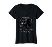 Star Wars Darth Vader Mug I Like My Coffee On The Dark Side T-Shirt, Women, Black, Large
