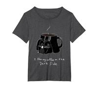 Star Wars Darth Vader Mug I Like My Coffee On The Dark Side T-Shirt, Women's Plus, Dark Heather Grey, 6X