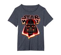 Star Wars Darth Vader Red Glow Portrait T-Shirt, Women's Plus, Heather Blue, 2X