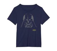 Star Wars Darth Vader Simple Helmet T-Shirt, Women's Plus, Navy Blue, 5X